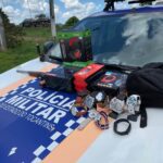 Materiais apreendidos em roubo na cidade de Nova Olinda